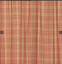 Load image into Gallery viewer, Sawyer Mill Red Plaid Prairie Short Panel Set of 2 63x36x18