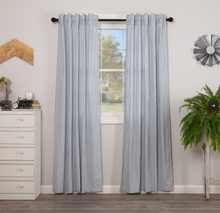 Load image into Gallery viewer, Sawyer Mill Blue Ticking Stripe Panel Set of 2 84x40