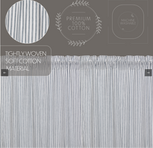 Load image into Gallery viewer, Sawyer Mill Blue Ticking Stripe Valance 16x72
