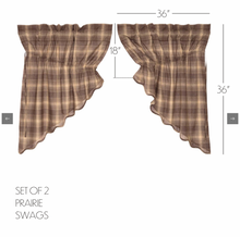 Load image into Gallery viewer, Dawson Star Scalloped Prairie Swag Set of 2 36x36x18