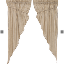 Load image into Gallery viewer, Sawyer Mill Charcoal Ticking Stripe Prairie Short Panel Set of 2 63x36x18