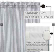 Load image into Gallery viewer, Sawyer Mill Blue Ticking Stripe Swag Set of 2 36x36x16