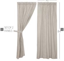 Load image into Gallery viewer, Hatteras Seersucker Blue Ticking Stripe Panel Set of 2
