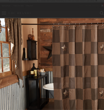 Load image into Gallery viewer, Farmhouse star shower curtain