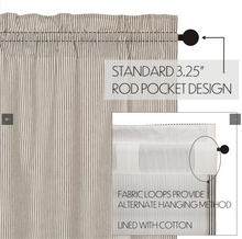 Load image into Gallery viewer, Hatteras Seersucker Blue Ticking Stripe Panel Set of 2