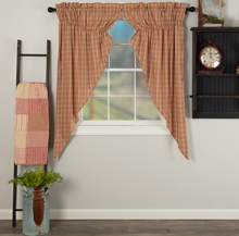 Load image into Gallery viewer, Sawyer Mill Red Plaid Prairie Short Panel Set of 2 63x36x18