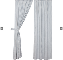 Load image into Gallery viewer, Sawyer Mill Blue Ticking Stripe Panel Set of 2 84x40