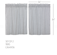 Load image into Gallery viewer, Sawyer Mill Blue Ticking Stripe Tier Set of 2 L36xW36