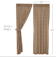 Load image into Gallery viewer, Sawyer Mill Charcoal Plaid Panel Set of 2 84x40