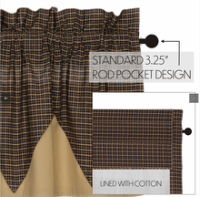 Load image into Gallery viewer, Kettle Grove Plaid Valance Layered 16x72