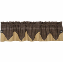 Load image into Gallery viewer, Kettle Grove Plaid Valance Layered 16x72