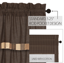 Load image into Gallery viewer, Kettle Grove Panel with Attached Valance Block Border Set of 2 84x40
