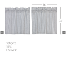 Load image into Gallery viewer, Sawyer Mill Blue Ticking Stripe Tier Set of 2 L24xW36h