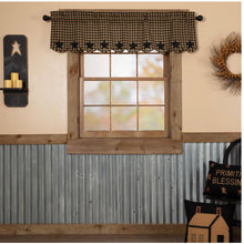 Load image into Gallery viewer, Black or Burgundy Star Valances