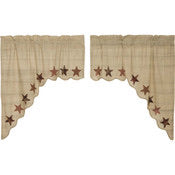 Load image into Gallery viewer, Abilene Star Swag Curtain Set of 2