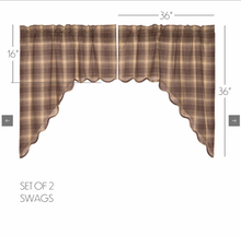 Load image into Gallery viewer, Dawson Star Scalloped Swag Set of 2 36x36x16
