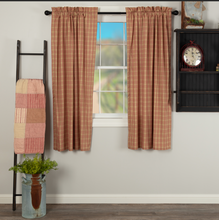 Load image into Gallery viewer, Sawyer Mill Red Plaid Short Panel Set of 2 63x36
