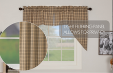 Load image into Gallery viewer, Sawyer Mill Charcoal Plaid Swag Set of 2 36x36x16
