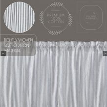 Load image into Gallery viewer, Sawyer Mill Blue Ticking Stripe Prairie Swag Set of 2 36x36x18

