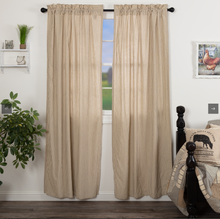 Load image into Gallery viewer, Sawyer Mill Charcoal Ticking Stripe Panel Set of 2 84x40
