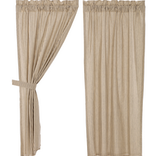 Load image into Gallery viewer, Sawyer Mill Charcoal Ticking Stripe Short Panel Set of 2 63x36
