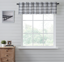 Load image into Gallery viewer, Sawyer Mill Black Plaid Valance 16x72
