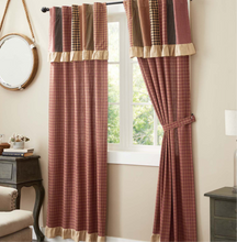 Load image into Gallery viewer, Maisie Panel with Attached Patch Valance Set of 2 84x40
