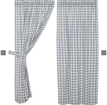 Load image into Gallery viewer, Sawyer Mill Blue Plaid Short Panel Set of 2 63x36
