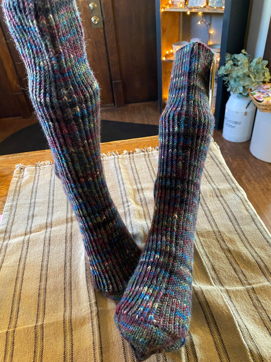 Hand knitted Wool Socks Warm Winter socks size 10.5