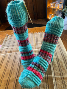Hand knitted Wool Socks Warm Winter socks size 7.5