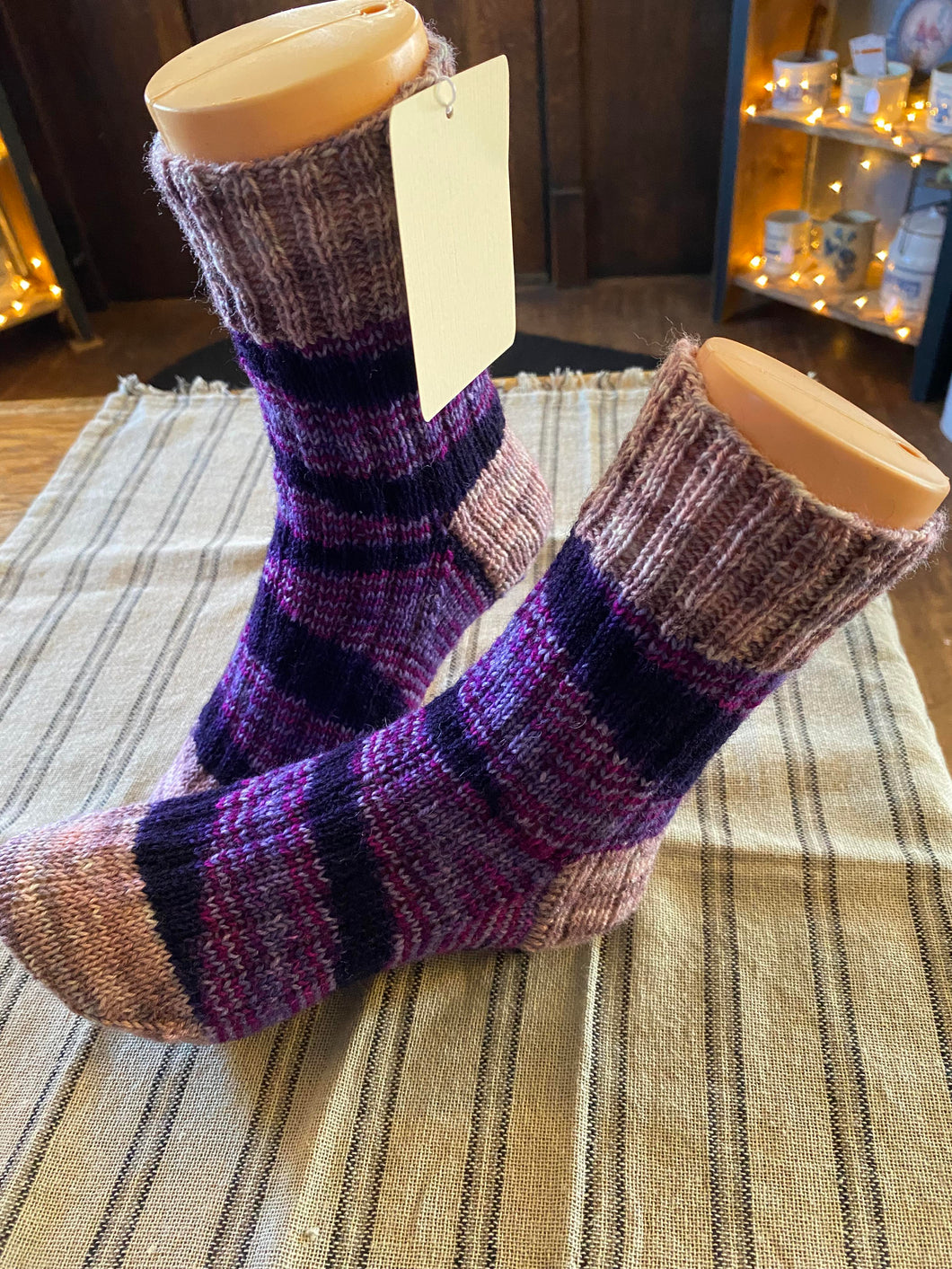Hand knitted Wool Socks Warm Winter socks size 6