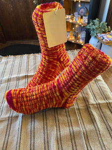 Hand knitted Wool Socks  Warm Winter socks size 7.5