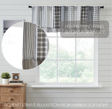 Load image into Gallery viewer, Sawyer Mill Black Patchwork Valance 19x72

