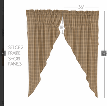 Load image into Gallery viewer, Sawyer Mill Charcoal Plaid Prairie Short Panel Set of 2 63x36x18
