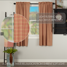 Load image into Gallery viewer, Sawyer Mill Red Plaid Short Panel Set of 2 63x36
