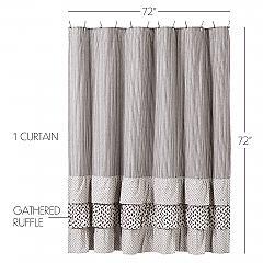 Florette Ruffled Shower Curtain 72x72