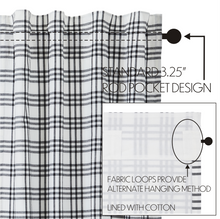 Load image into Gallery viewer, Sawyer Mill Black Plaid Valance 16x72
