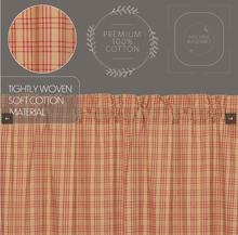 Load image into Gallery viewer, Sawyer Mill Red Plaid Valance 16x72
