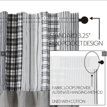 Load image into Gallery viewer, Sawyer Mill Black Patchwork Valance 19x72
