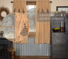 Load image into Gallery viewer, Maisie Short Panel Attached Scalloped Layered Valance Set of 2 63x36
