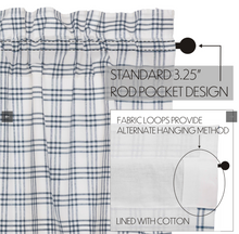 Load image into Gallery viewer, Sawyer Mill Blue Plaid Short Panel Set of 2 63x36
