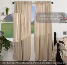 Load image into Gallery viewer, Sawyer Mill Charcoal Ticking Stripe Panel Set of 2 84x40
