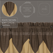 Load image into Gallery viewer, Kettle Grove Plaid Valance Layered 16x72
