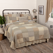 Load image into Gallery viewer, Sawyer Mill Charcoal King Quilt 105Wx95L
