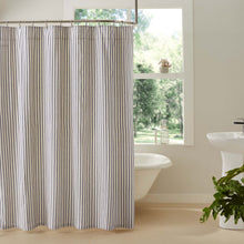 Load image into Gallery viewer, Kaila Ticking Stripe Shower Curtain 72x72
