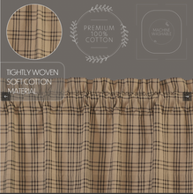 Load image into Gallery viewer, Sawyer Mill Charcoal Plaid Swag Set of 2 36x36x16k
