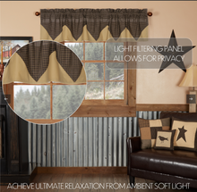 Load image into Gallery viewer, Kettle Grove Plaid Valance Layered 16x72
