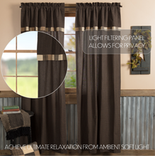 Load image into Gallery viewer, Kettle Grove Panel with Attached Valance Block Border Set of 2 84x40
