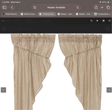 Load image into Gallery viewer, Sawyer Mill Charcoal Ticking Stripe Prairie Short Panel Set of 2 63x36x18
