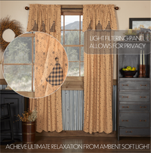 Load image into Gallery viewer, Maisie Panel with Attached Scalloped Layered Valance Set of 2 84x40
